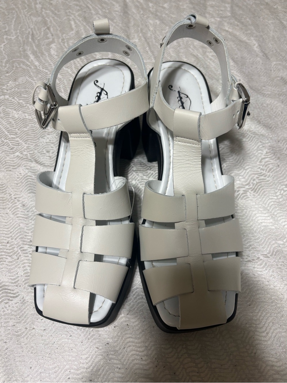 Free People Fishermen Women’s Leather Block Heel Sandals - Size 38